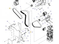 Ремень воздушного компрессора двигателя трактора Massey Ferguson — 4383240M1