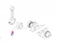 Вкладыши шатунные двигателя трактора Fendt (75,00 мм) — F934201310060