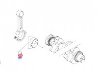 Вкладыши шатунные двигателя трактора Fendt (74,75 мм) — F934201310070