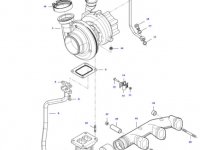 Патрубок турбокомпрессора двигателя трактора Massey Ferguson — 836867533